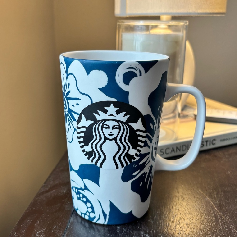 Starbucks 2015 Blue and White Ceramic Mug